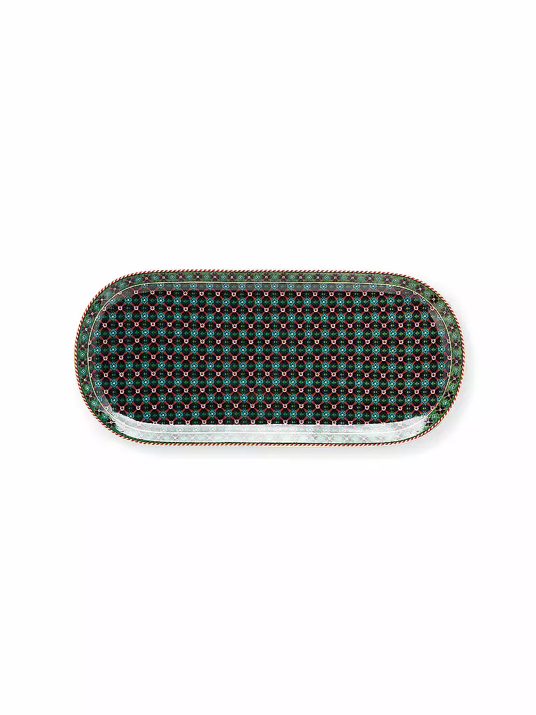 PIP STUDIO Tortenplatte BERRY BLUES 33x15,5cm Clover Green dunkelgrün