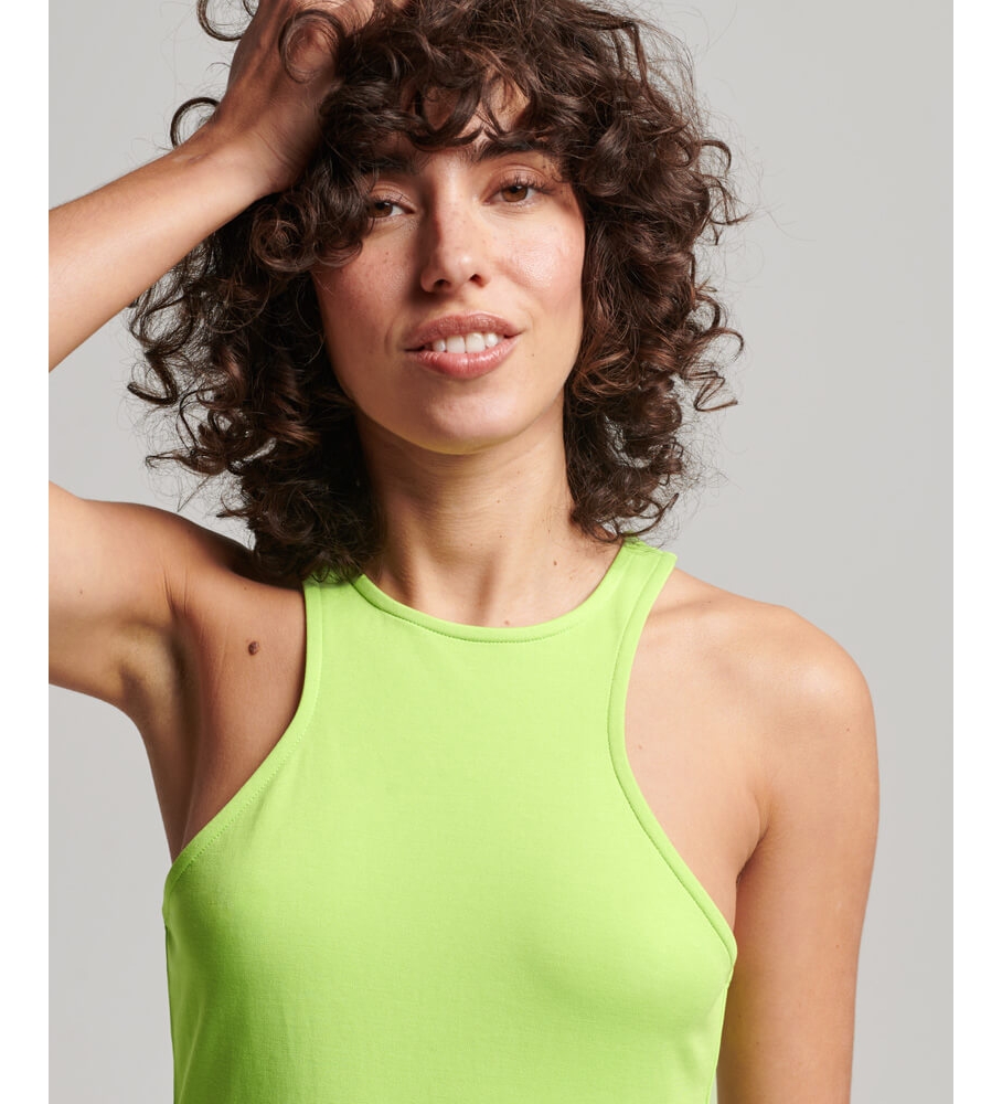 Top sem mangas de malha verde Superdry Racer Studios