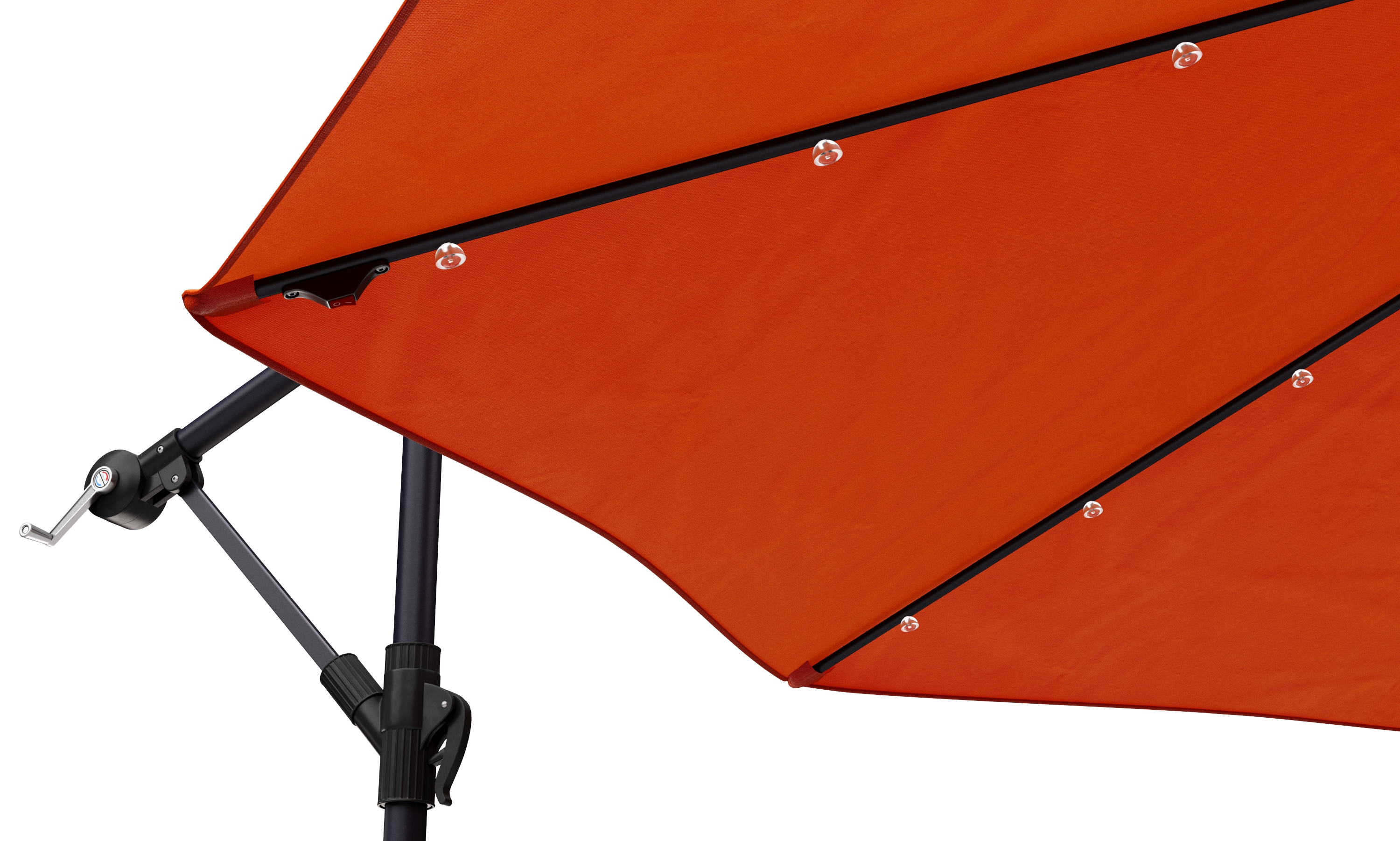 Sonnenschirm Ampelschirm BAY mit LED 350 cm orange
