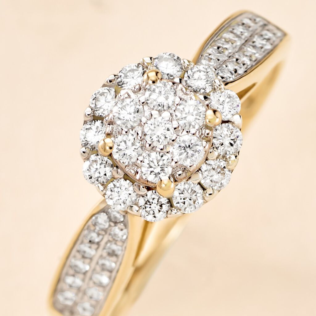 Bague Chou Or Jaune Diamant