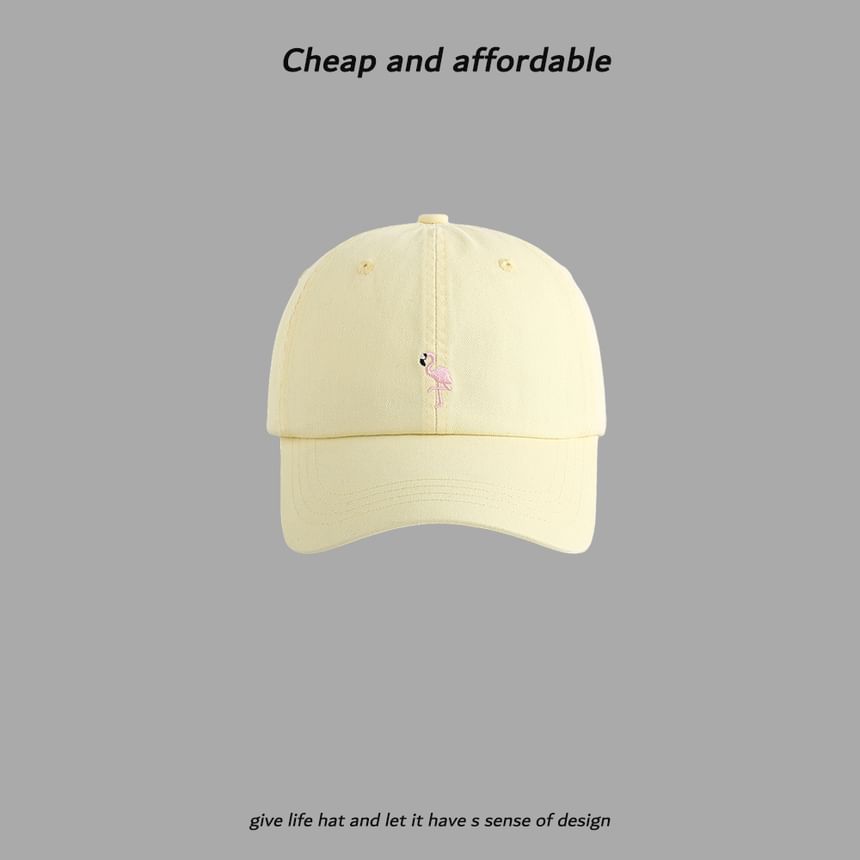 Alpha Kiss - Baseballpet met flamingo-borduursel