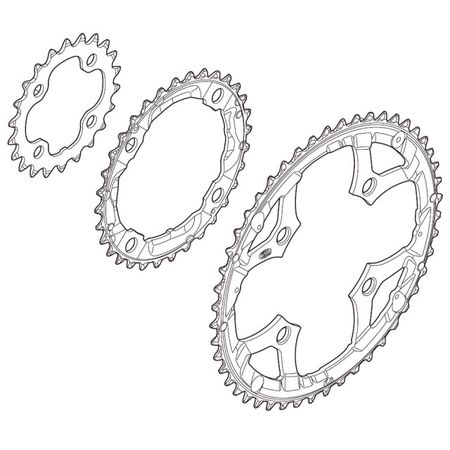 DEORE M590 4-arm-Kettenblätter 9-fach  silber  48 Z  L 104mm für Hosenschutz