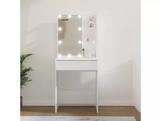 Coiffeuse avec LED blanc 60x40x140 cm