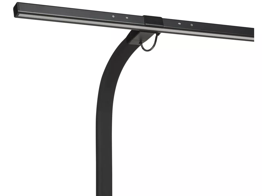 Lampe de bureau LED à pince AURIGA Avec détecteur de mouvement Métal Noir