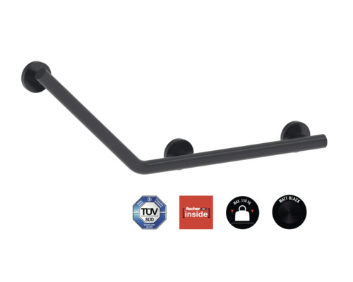 REIKA Comfort veiligheidsgreep 135° L zwart mat