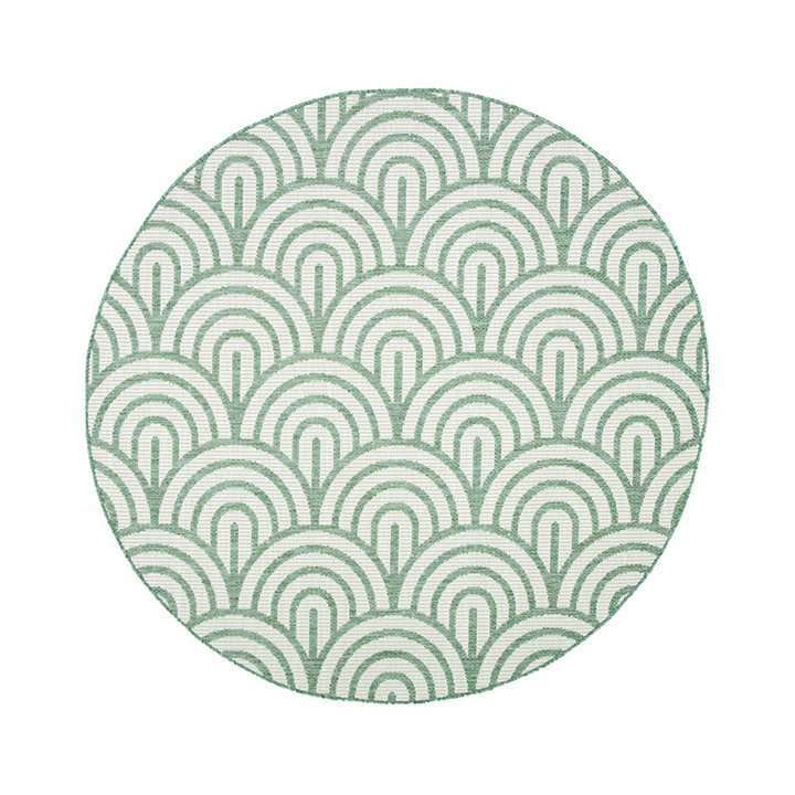 Rond buitenkleed - Summer Arch Groen | Kwaliteit
