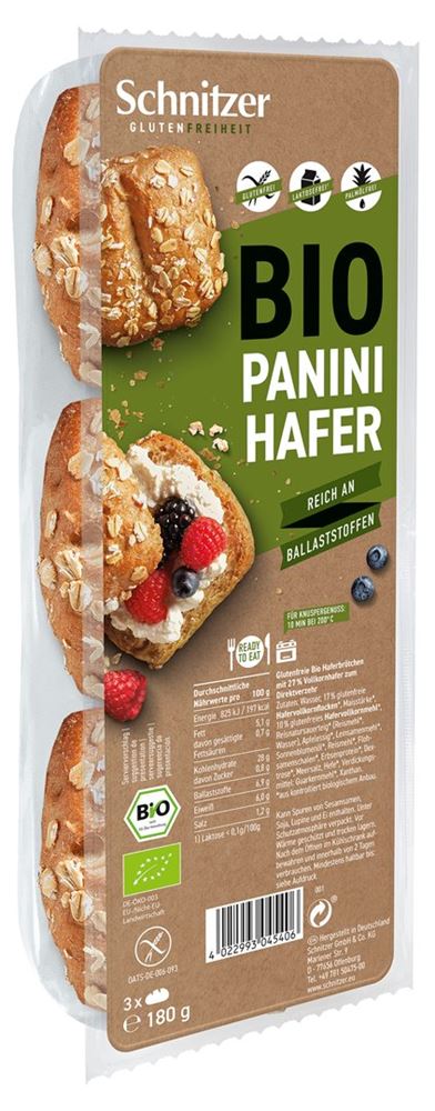 Schnitzer Bio Panini Active Oat<br>180 g, Beutel