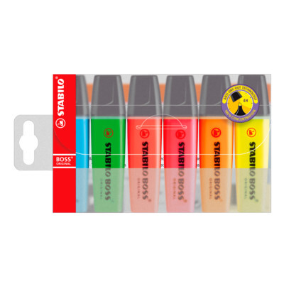 Stabilo Boss Leuchtstifte, 6er Etui, assortiert
