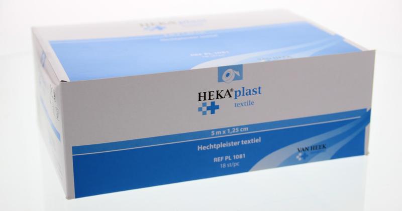 Hekaplast Hechtpleister textiel 5 x 1.25 ring 18 stuks