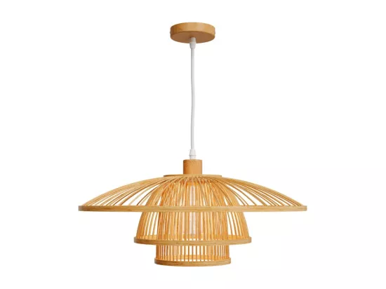 Suspension en bambou naturel et métal D50 cm - Mirabel