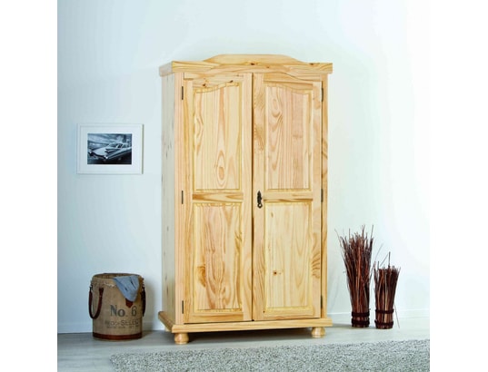 TERRE DE NUIT - Armoire 2 portes en bois massif chêne clair - ar12042