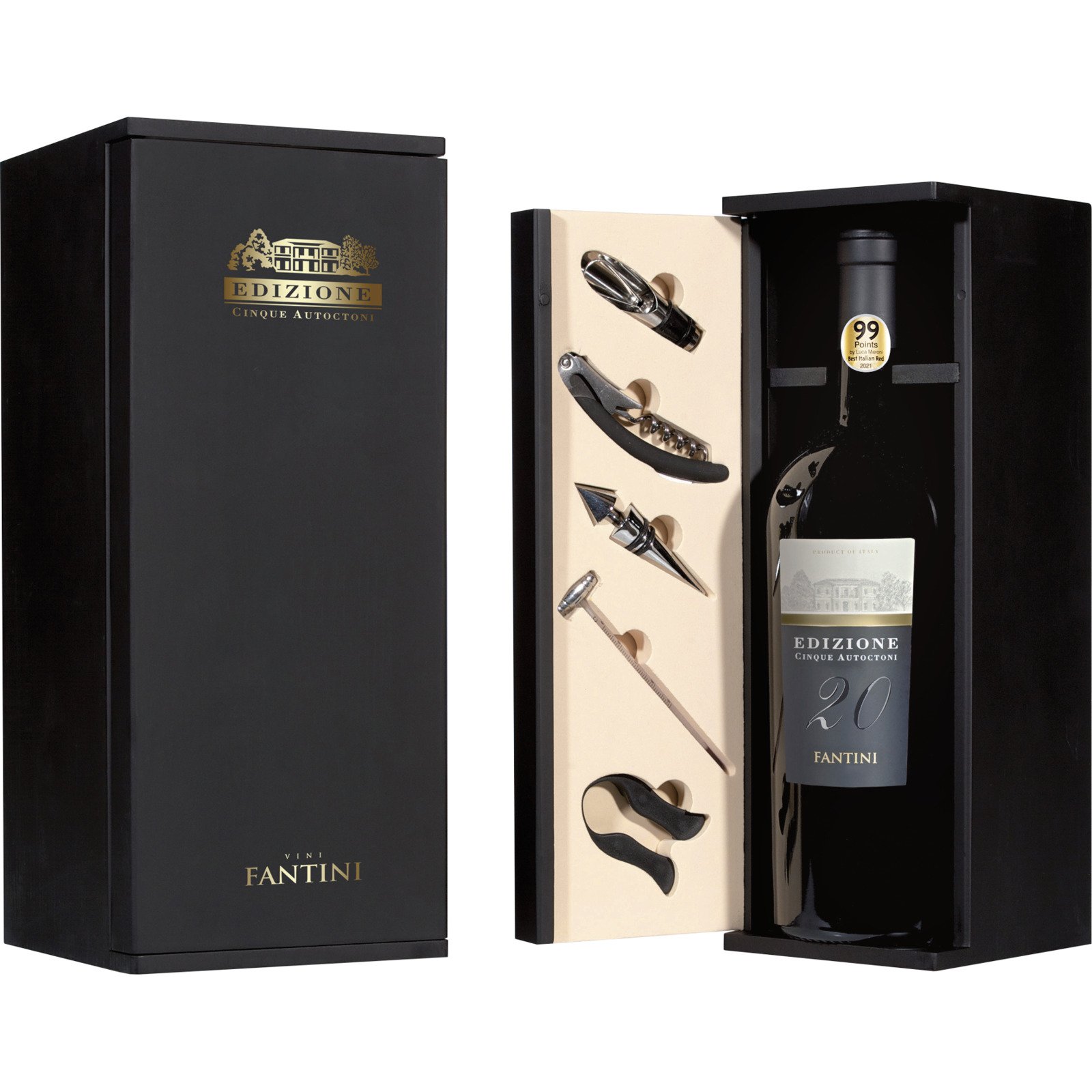 Fantini Cinque Autoctoni Edizione Magnum mit Sommelierzubehör 150 cl