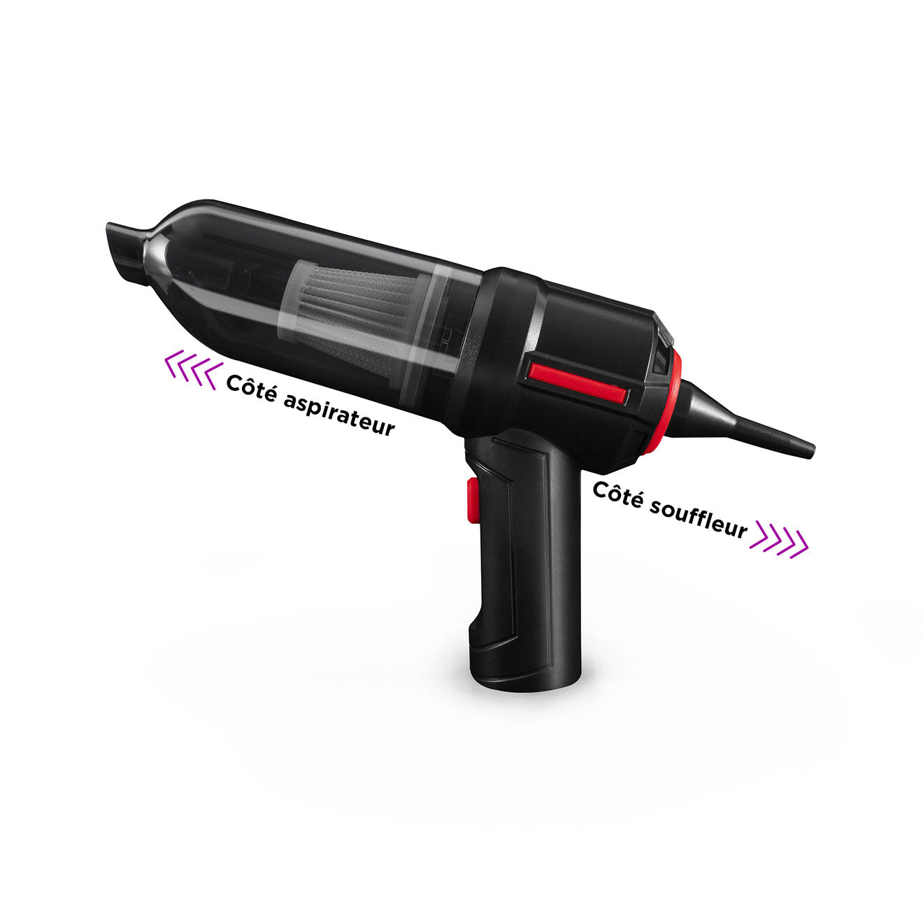 Vortex Souffleur air comprimé et aspirateur sans fil crc30 noir