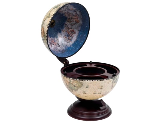 VIDAXL - Support de vin globe de dessus de table bois d'eucalyptus ve...