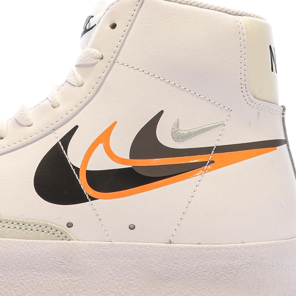 Nike Baskets Blanches/Orange Homme Nike Blazer