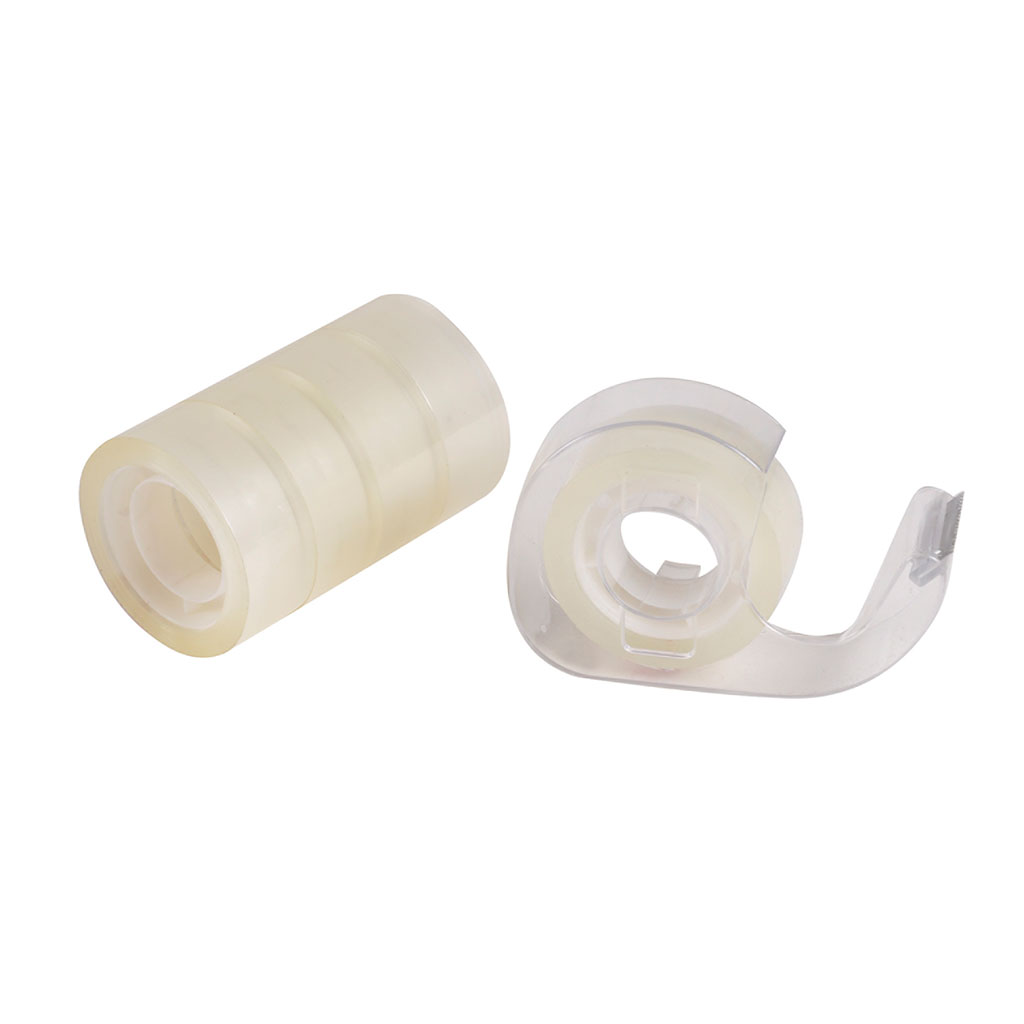 Lot de 5 rouleaux adhésifs avec dévidoir 18mmx20m