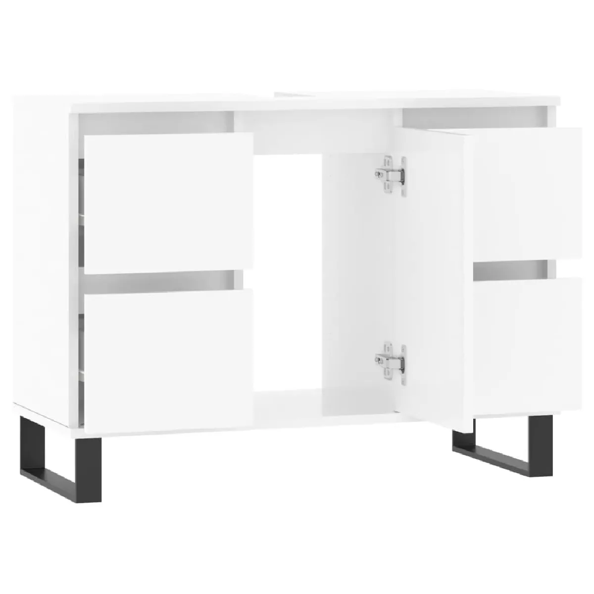 VidaXL Armoire Blanc Brillant 80 cm