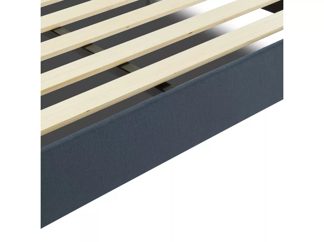 Lit demi-carré Zeffirio, Sommier pour chambre, Literie par chambre, Support de matelas, Adapté à un matelas de 120x190 cm, Bleu
