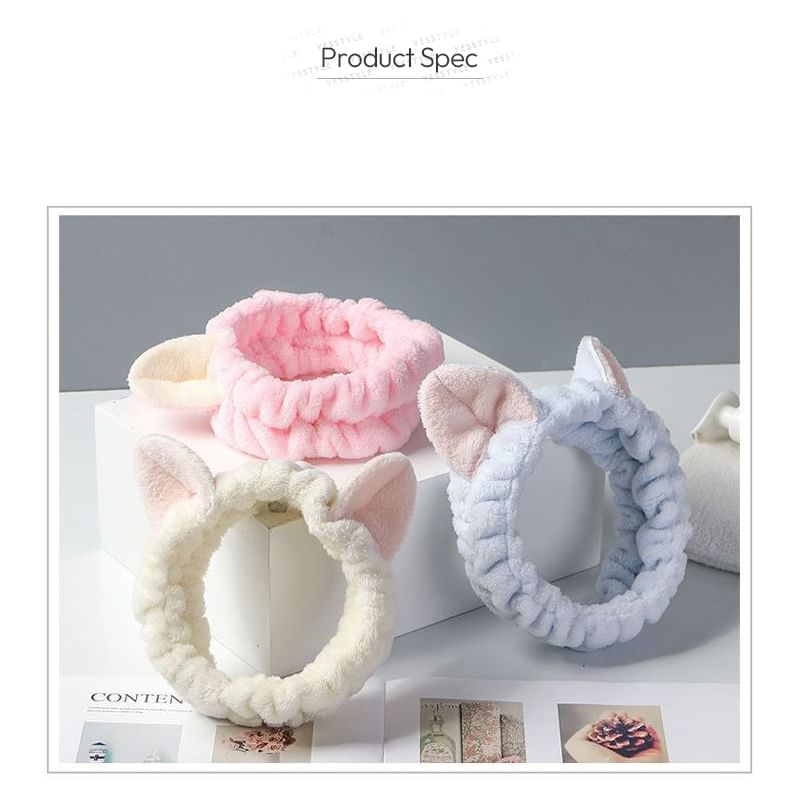 Yulu - Chenille kattenoor gezichtsreiniger hoofdband