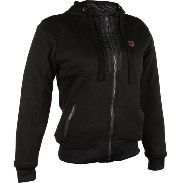 Route 66 by All One - Sweat zippé Femme Street Lady Noir