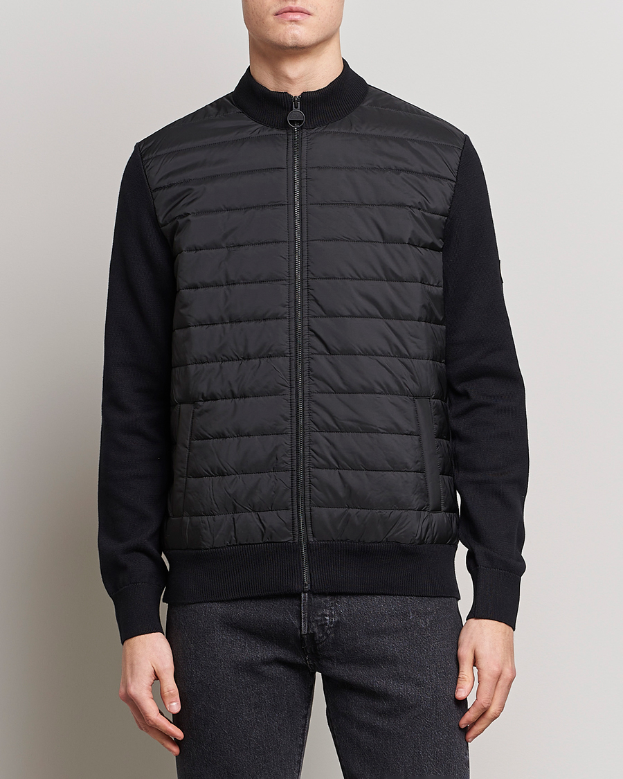 Barbour International Legacy Baffle Zip Through Sweater Black