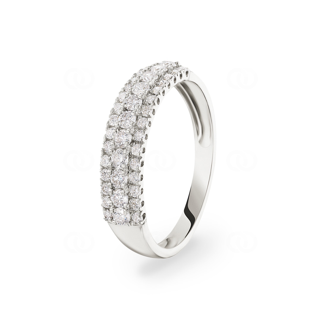 0.52 Karat Diamantring 750/18 K Weissgold