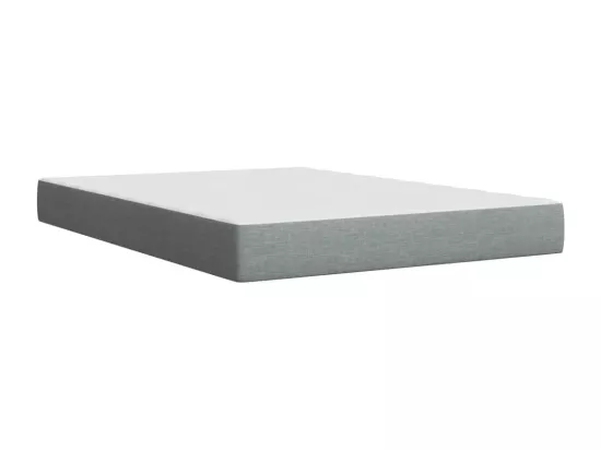 Sommier à lattes de lit avec matelas Gris clair 160x200cm Tissu