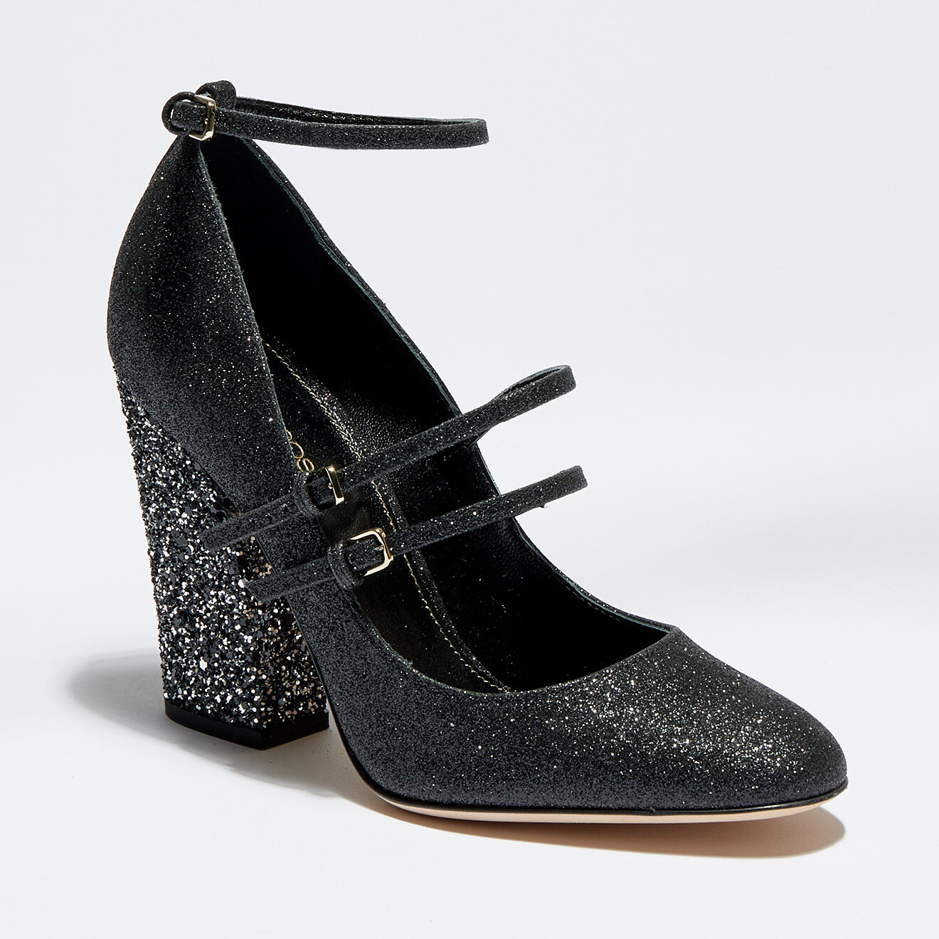 Sergio Rossi Babies strassés Deco noirs - Talon 10 cm