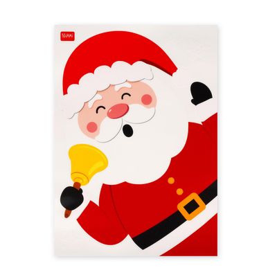 Set de 70 autocollants électrostatiques pour fenêtre santa claus