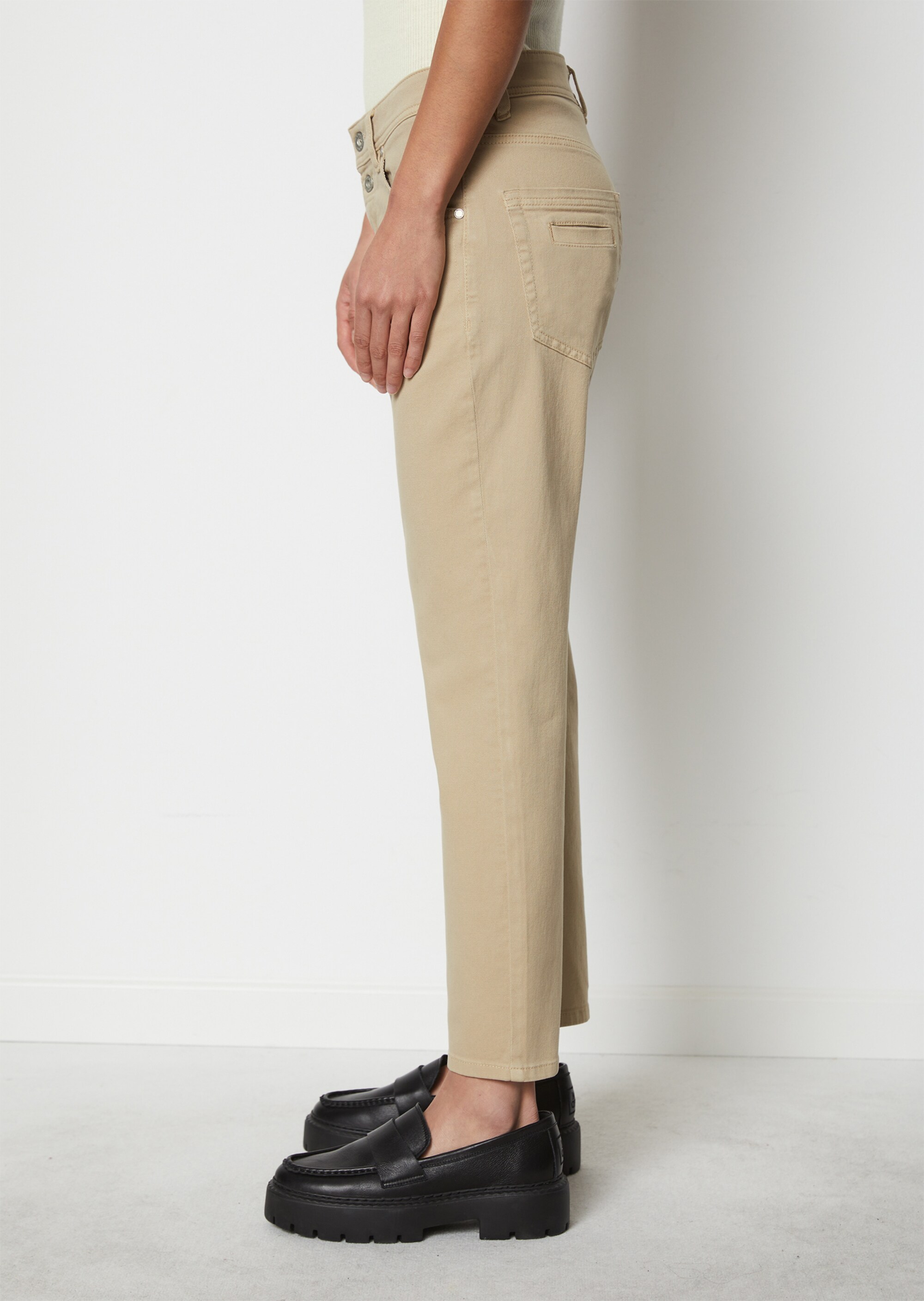 Boyfriend Pants Modell THEDA cropped aus Organic Cotton Stretch
