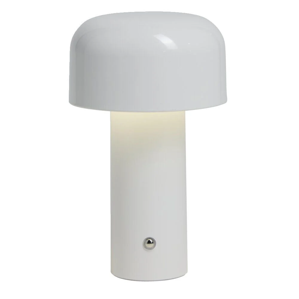 Lampe LED tactile rechargeable blanc Ø12,5xH20,5cm