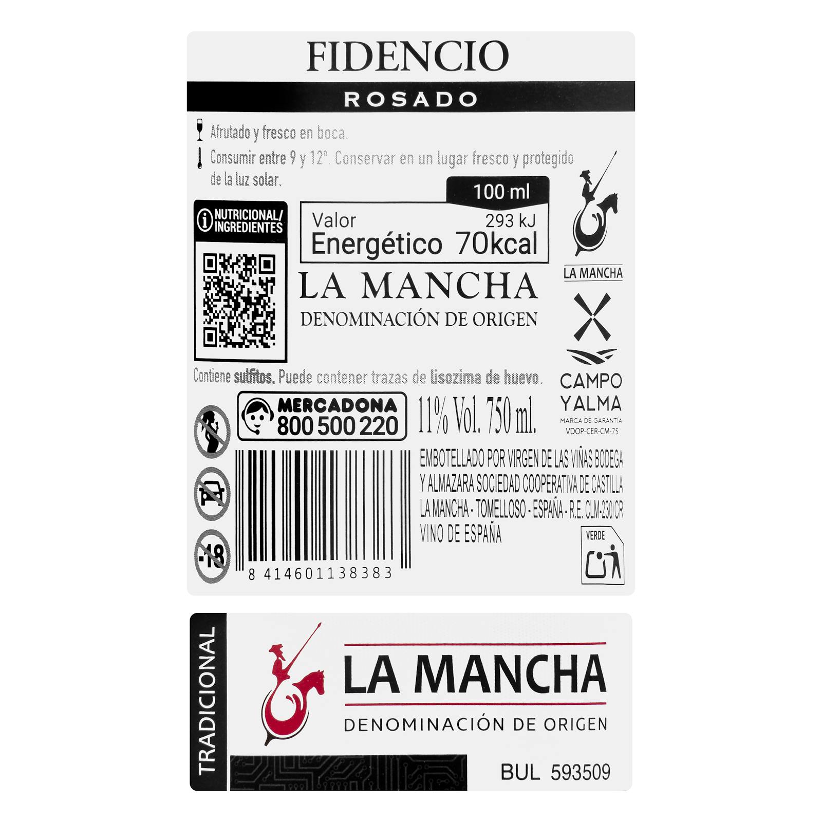 Vin rosé DO La Mancha Fidencio