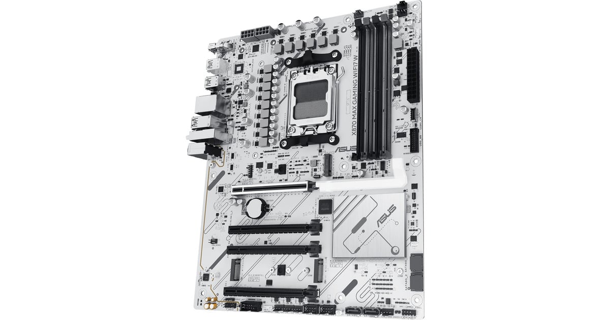 ASUSX870 MAX GAMING WIFI7 W socket AM5 moederbord  (Wit)