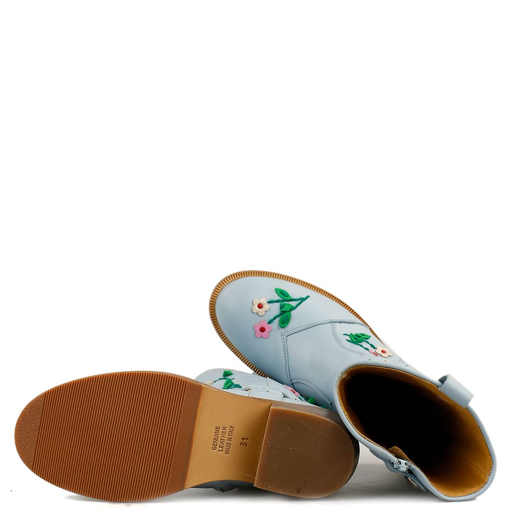 Zecchino d'Oro 187 blauw met bloemen