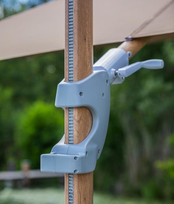 Dehner Ampelschirm Zypern, Holzoptik,
