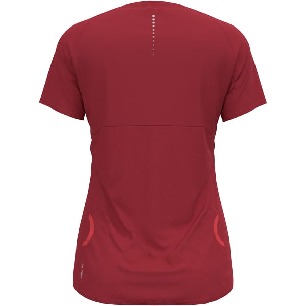T-shirt trail ODLO MC 1/2 ZIP AXALP TRAIL AMERICAN BEAUTY