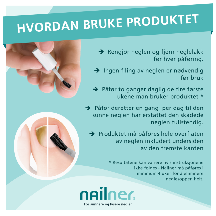 Nailner 2-i-1 Pensel mot neglesopp 5 ml