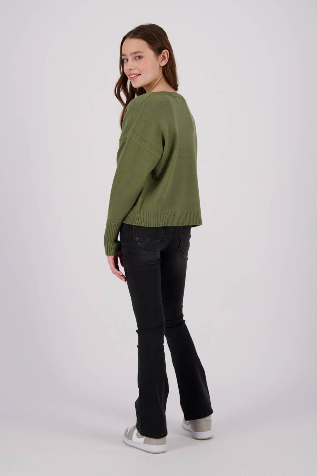 Raizzed flared jeans Melbourne Patched on Pockets dark grey stone