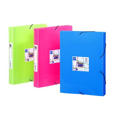 Viquel Happy Fluo - Boîte de classement plastique - dos 45 mm - disponible dans différentes couleurs