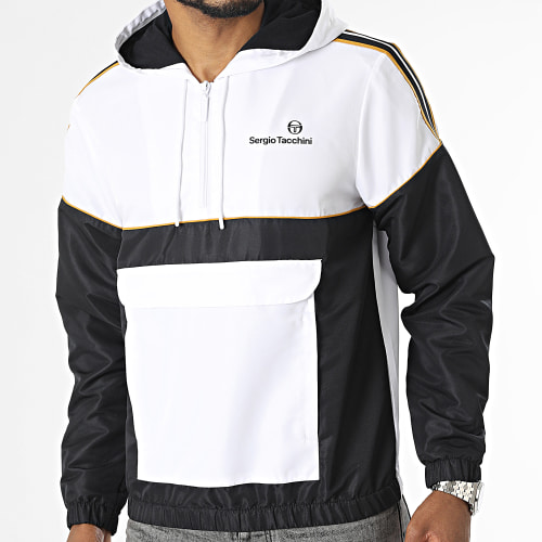 Veste Capuche Col Zippé Lista 39981 Blanc Noir