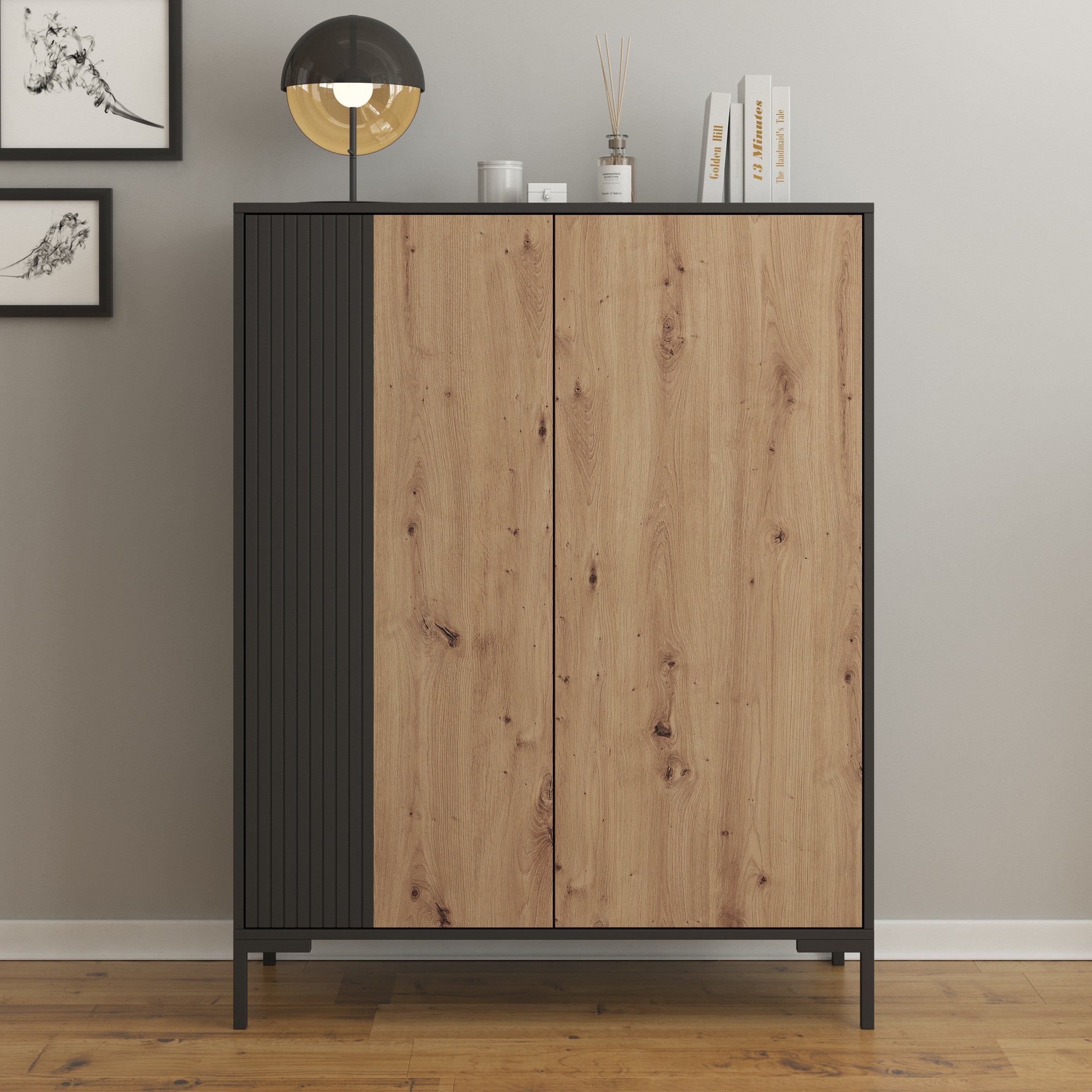Molina - Dressoir - Eiken - 100x40x129 cm