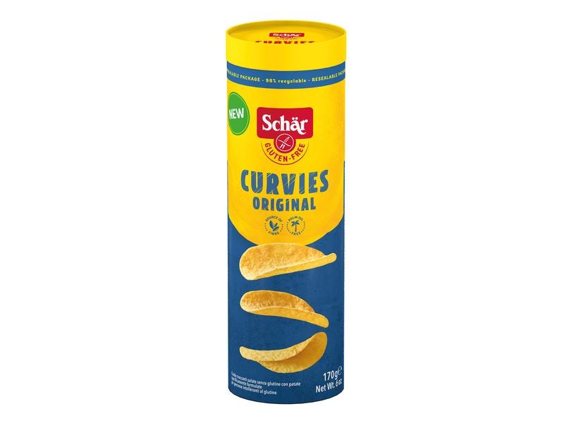 Dr.Schär Chips Curvies Original 170 g Glutenfreie Kartoffelchips