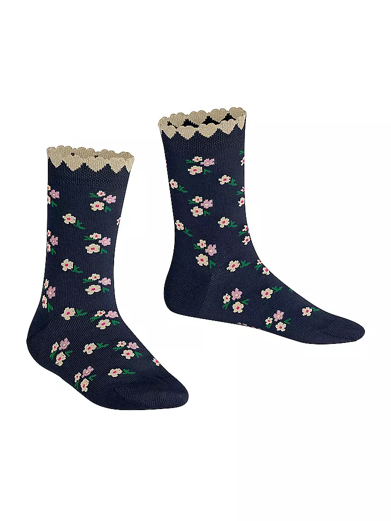 FALKE Mädchen Socken DITSY FLOWERS space blue  blau