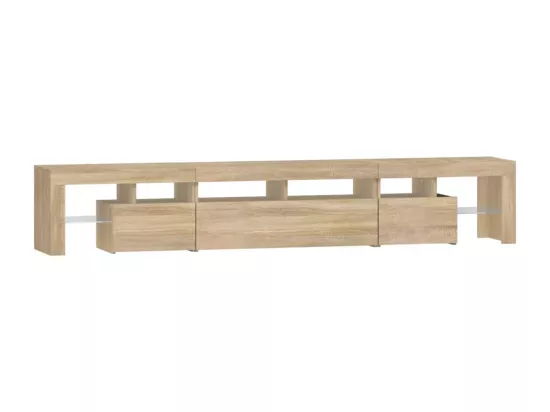 Meuble TV avec lumières LED Chêne sonoma 230x36,5x40 cm