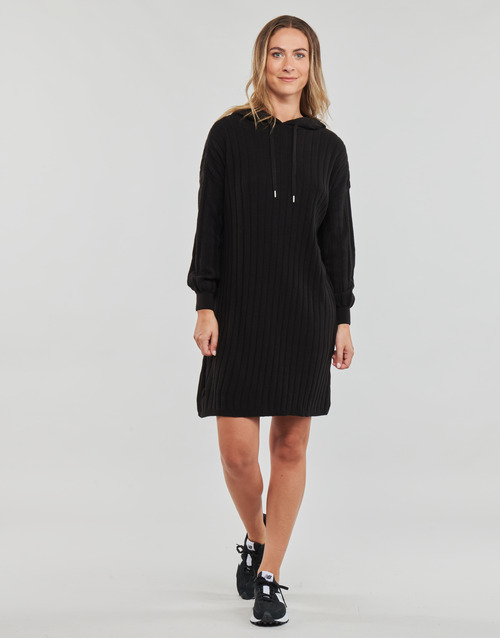 Only - ONLTESSA CAREY L/S HOOD DRESS NCA KNT - Noir