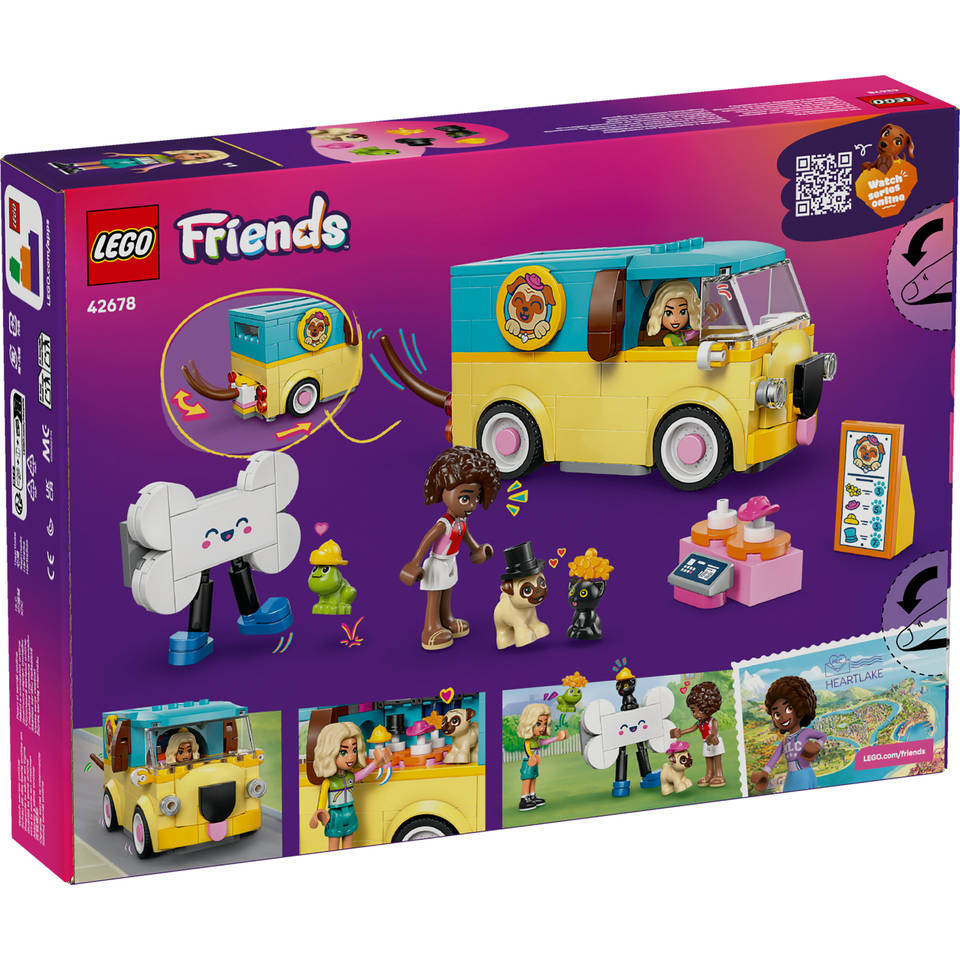 LEGO Friends bestelwagen met dierenaccessoires 42678