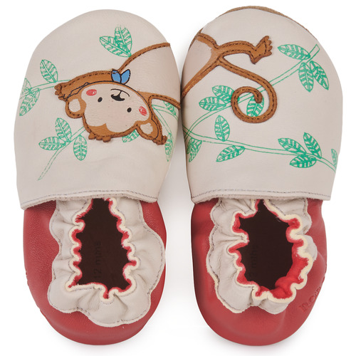 Robeez - ACROBATIC MONKEY - Beige / Rouge