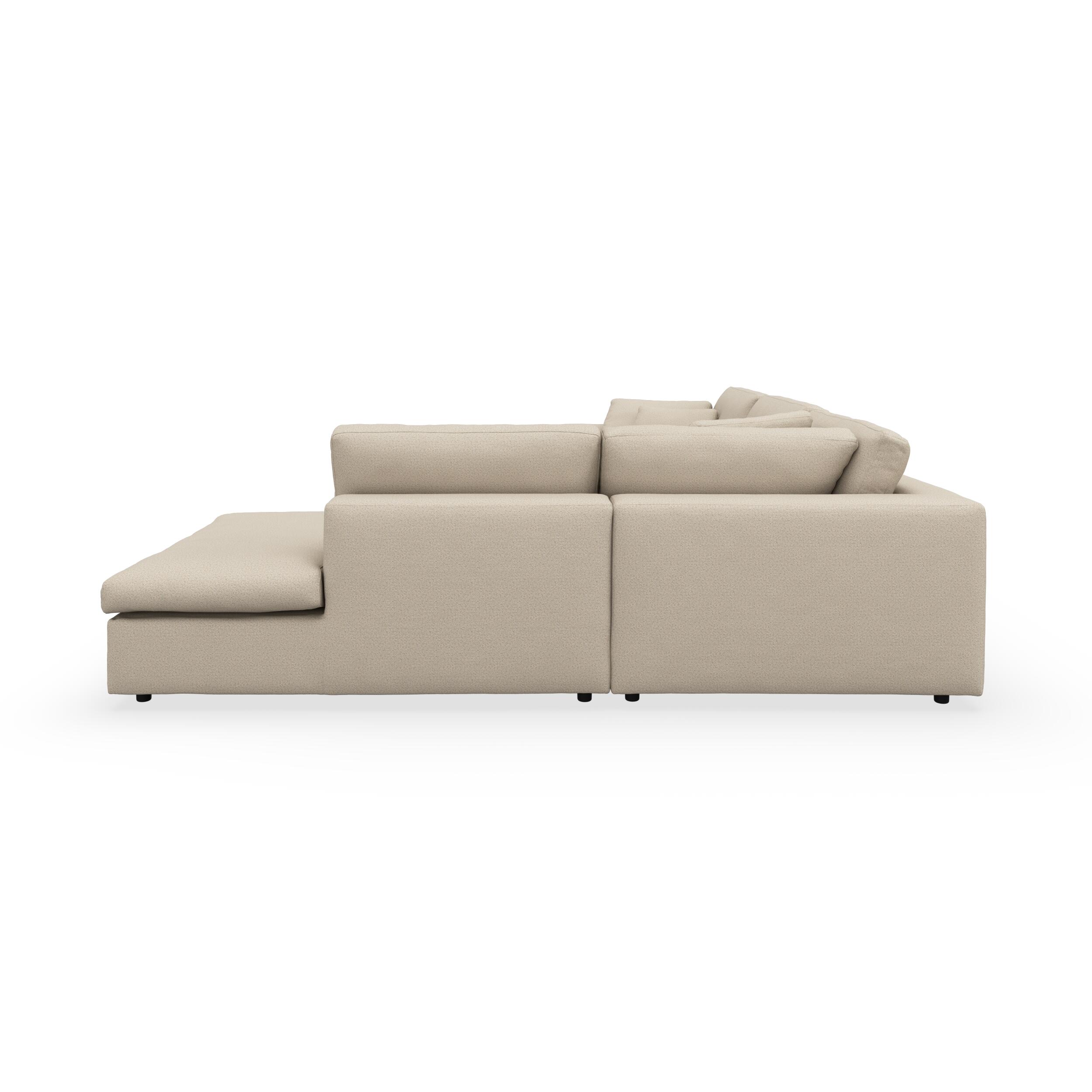 Angolo højrevendt sofa med pufafslutning