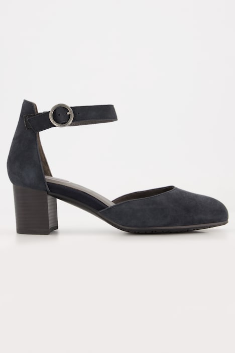 Tamaris Comfort Leder-Pumps, Klettriegel, Komfortweite