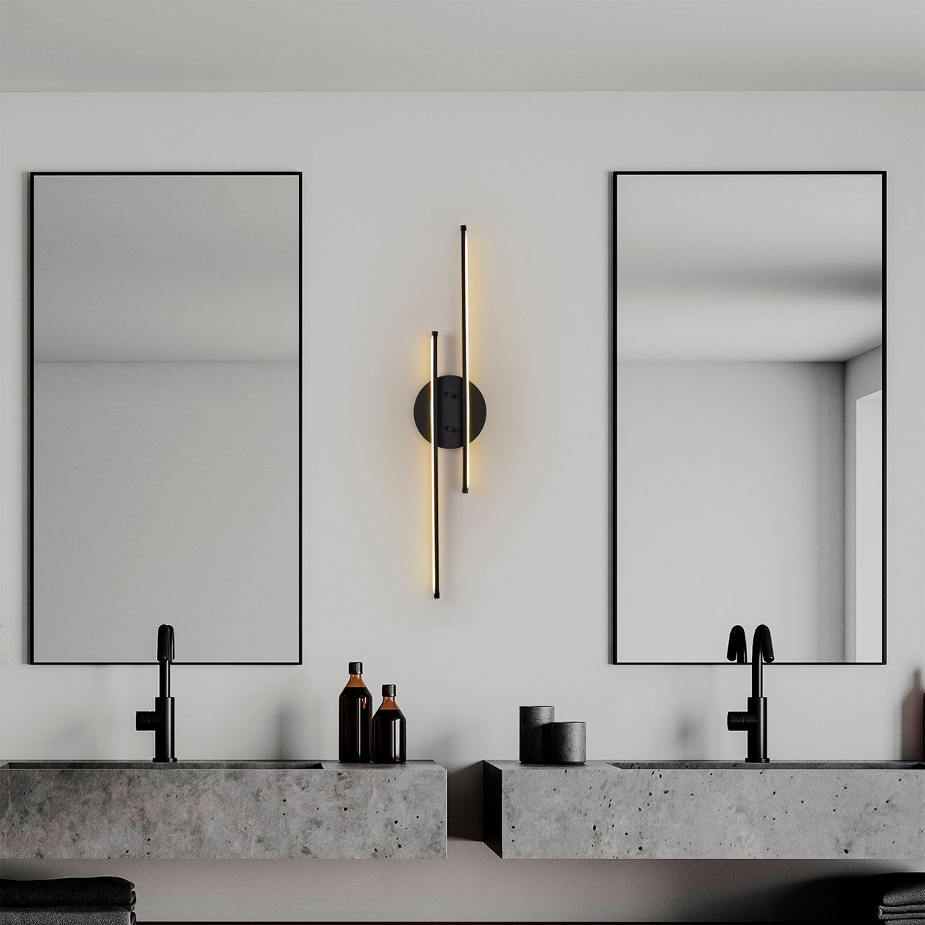 Opviq Applique murale Umut noire - 17x86 cm